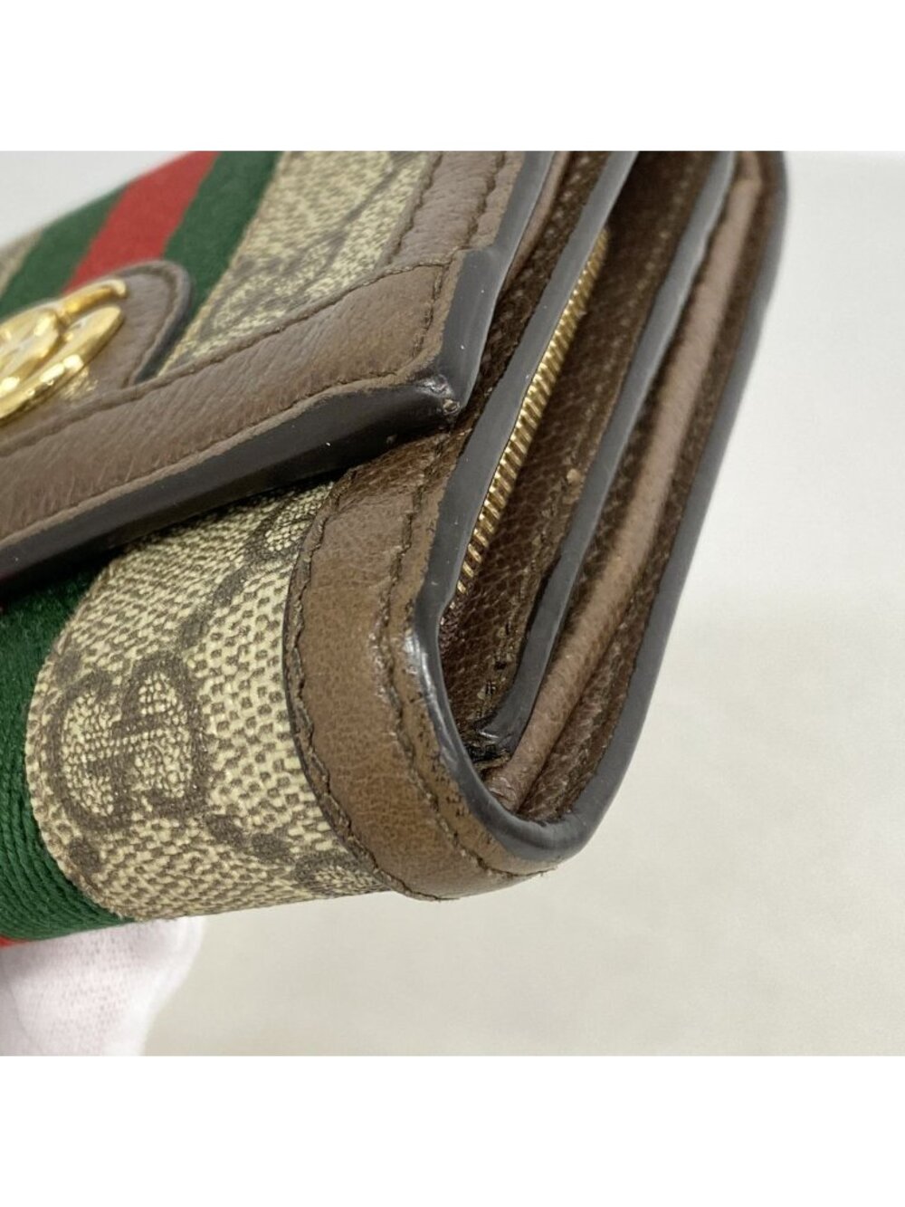 Gucci Wallet Ophidia Brown Gold - Picture 5 of 8